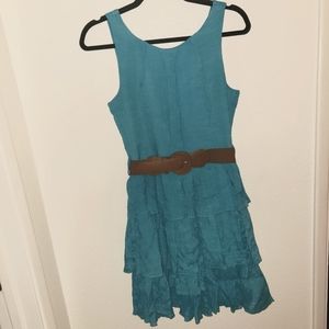 Teeze Me Belted Layered Dress